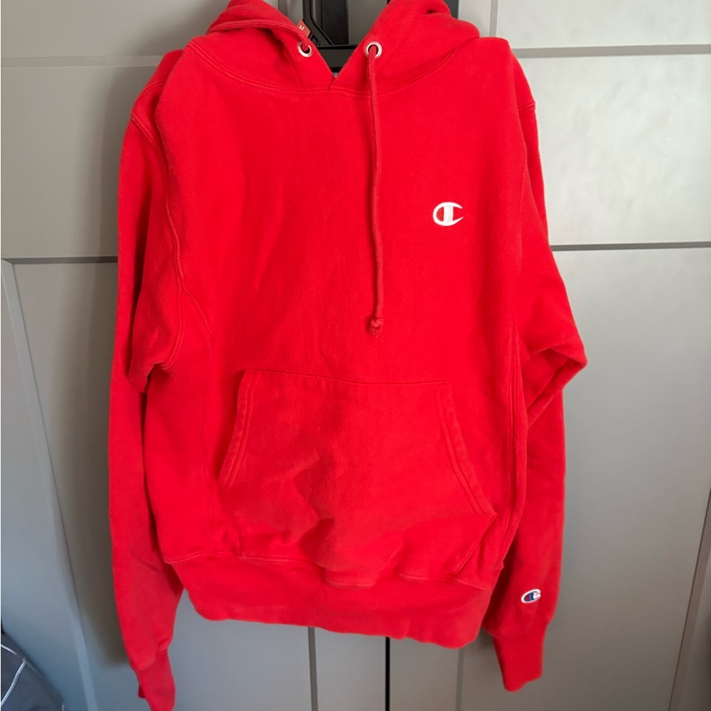 Champion Men's Vibrant Red Hoodie